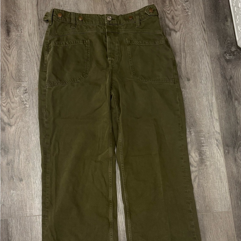 Free People Olive Green Women's Trousers